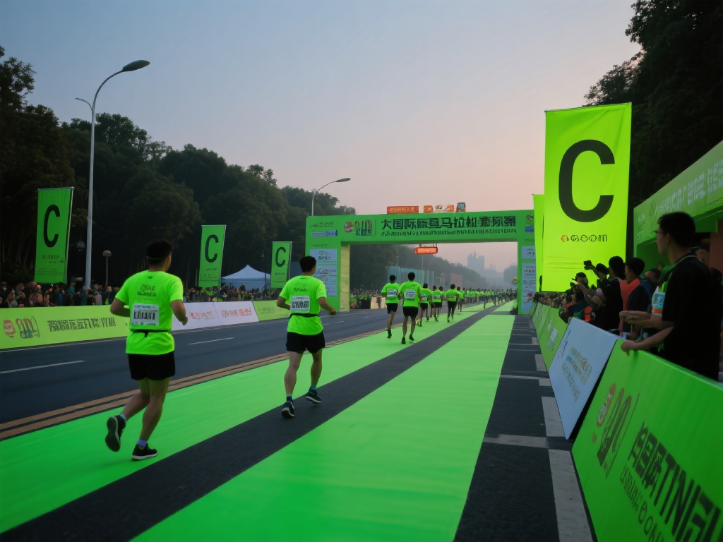 以一场国际马拉松赛事为例，主办方在赛道设计和参赛者
